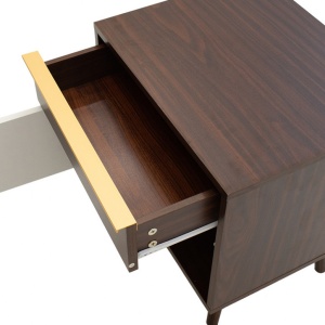 Нощно шкафче Настия Тъмен орех 48x39x53 см - Img 5