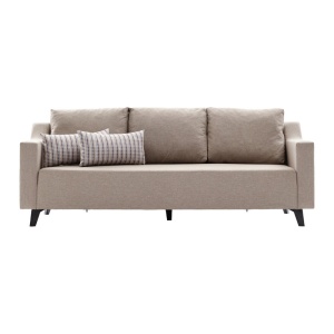 Разтегателен диван за 3 места PWF-0592 текстил крем 230x90x74см - Img 3