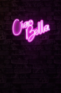 Светеща LED декорация за стена Ciao Bella Розова 32x45x2 см - Img 3