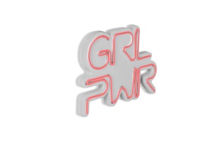 Светеща LED декорация за стена Girl Power Розова 36x25x2 см - Img 8