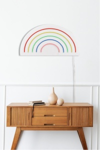 Светеща LED декорация за стена Rainbow Мултиколор 50x26x2 см - Img 5