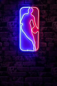 Светеща LED декорация за стена The Logo Jerry West Многоцветна 23x50x2 см - Img 3