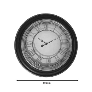 Стенен часовник Nopla Pako Pako World Black 60.2x60.2x5.6 cm - Img 2
