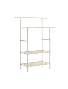 Стойка за закачалки с рафтове, Songmics, Бял, 70 кг, RDR02WT, 171 x 114 x 45 см