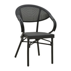 Стол за градина Исая Черен 57x57x83 см - Img 1