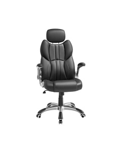Стол за офис, Songmics, OBG65BK, Черен, 75 x 70 x 137 см