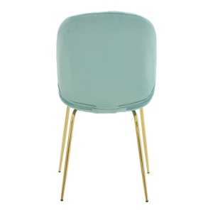 Стол Maley от зелено кадифе и позлатен метал 47x60x6,2 cm - Img 5