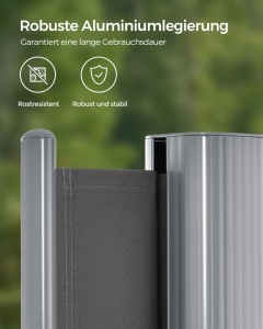 Странична тента Songmics Сива 160x350 см - Img 5