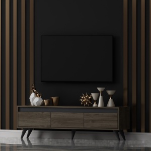 ТВ конзола Century Орех 150x30x45 см - Img 3