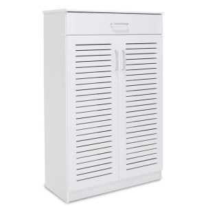 Шкаф за обувки Сантé за 20 чифта бял 80x37x123 см