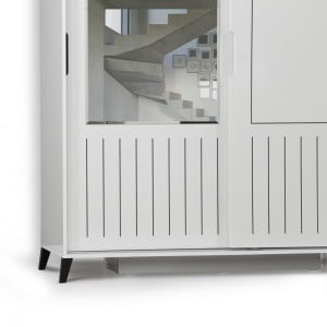 Шкаф Pasific Home Fuga - 190 Блестящ бял шкаф - Img 3