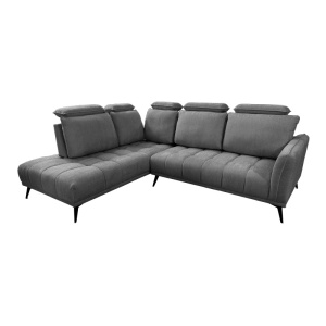 Coltar dreapta, cu perne ajustabile, Serkas, Gri, 268x213x100 cm - Img 2