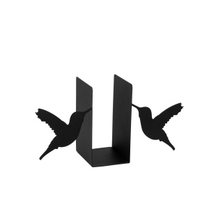 Kitap tutucu декоративна метална поставка за книги Black 42.5x14x22 cm cm - Img 3