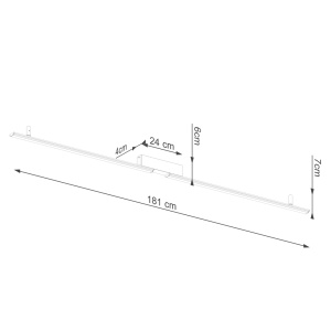 LED полилей 3000K, Lagom, златист, 181x4x7 см - Img 8