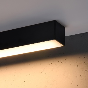 LED полилей 3000K, Pinne, черен, 200x6x6 см - Img 5