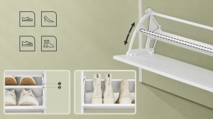 Pantofar White Vasagle 60x24x139 cm - Img 15