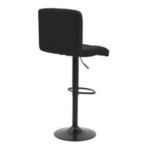 Scaun de bar ajustabil Remina Negru 44x44x112 cm - Img 2