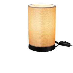 Абажур от бежов плат Fana 14x14x21+ cm - Img 2