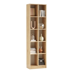Библиотека, Otec, Pako World, естествен цвят, 51x25x180 см
