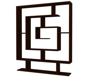 Библиотека Sarmasik Wenge 124,8x149,4x22 cm - Img 4