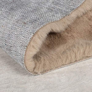 Вафлен килим от изкуствена кожа Taupe 160X230 cm, Flair Rugs - Img 3