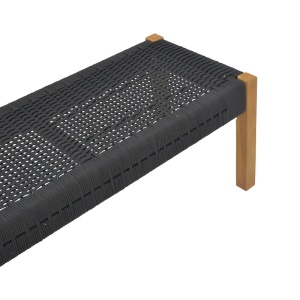 Градинска пейка Uma Boho Pako World Black 120x45x40 cm - Img 4