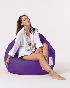 Градински фотьойл с пуф Premium Violet 115x130x39 cm - Img 13