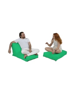 Градински фотьойл с пуф Siesta Green 180x55x40 cm - Img 3