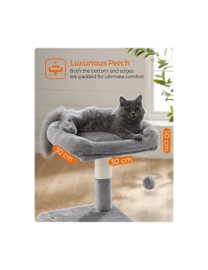 Дърво за котки, Feandrea, PCT52W, Сиво, 110 см - Img 4