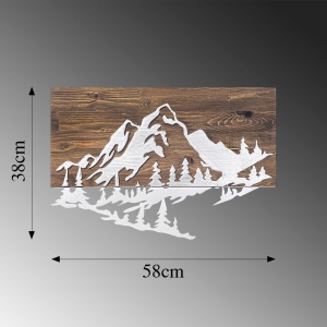 Живопис върху дърво и метал Mountain Nuc 38x58 cm - Img 6