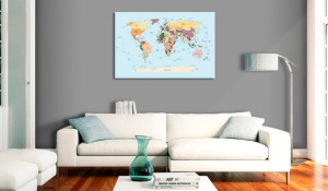 Картина от корк - Travel with Me [Cork Map] 120x80 см - Img 2