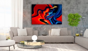 Картина - Cosmic Kiss 60x40 см - Img 2