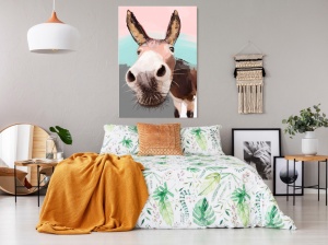 Картина - Curious Donkey (1 част) Вертикална 80x120 см - Img 2