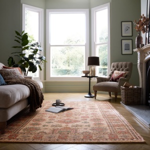 Килим Надя Вълна Юта Вълна Глобус Розов 200X290 cm, Flair Rugs - Img 1