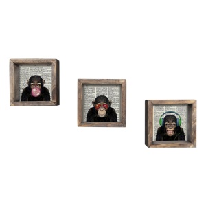 Комплект картини на платно (3 броя) UKZM011 Многоцветен 15x15x0.0 cm - Img 4