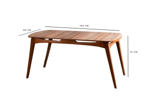 Комплект маса и столове 5 части Touch Wooden - Крем - Img 3