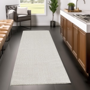 Кръгъл килим Loom Cream 160x160 cm - Img 5