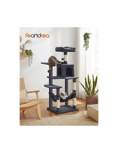 Къщичка за котки тип дърво, Feandrea, сив, 143 см - Img 2