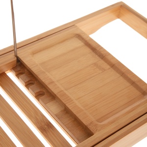 Поднос за вана Platon от естествен бамбук 70x15x4,5 cm - Img 4
