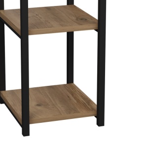Подов рафт Черен метал Pako World Natural 33x28x70 cm - Img 5