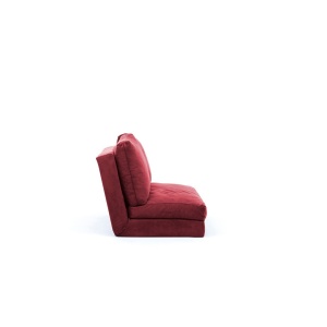 Разтегателен диван за 2 места Taida Кафяв 120x68x26 см - Img 4