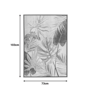 Рамкирано платно за стена Lulle Dark Khaki 73x3.4x103 cm - Img 2