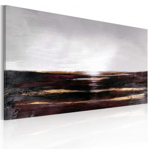 Ръчно рисувана картина - Черен океан 120x60 см - Img 1