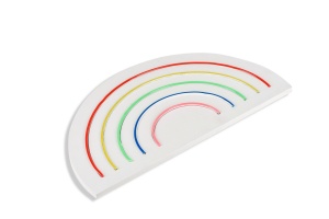 Светеща LED декорация за стена Rainbow Мултиколор 50x26x2 см - Img 6