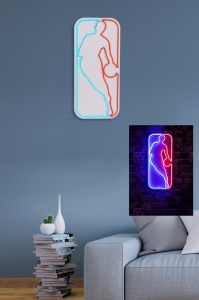 Светеща LED декорация за стена The Logo Jerry West Многоцветна 23x50x2 см - Img 4