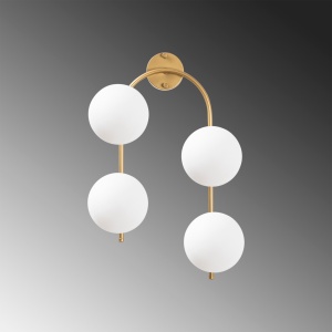 Стенна аплика Jewel Златен 40x26x62 см - Img 3