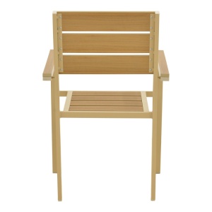 Стифиращ се градински стол, Breze, натурален, 60x57.5x88 см - Img 6