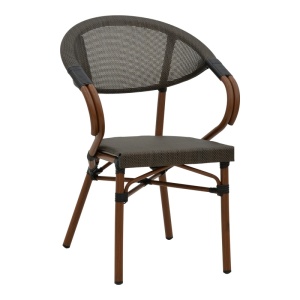 Стол за градина Исая Черен 57x57x83 см - Img 1