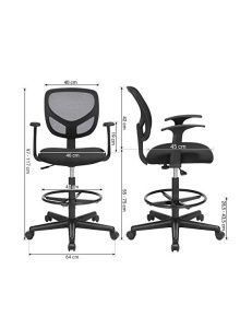 Стол за офис, Songmics, 120 кг, OBN25BK, 55-75 см - Img 7