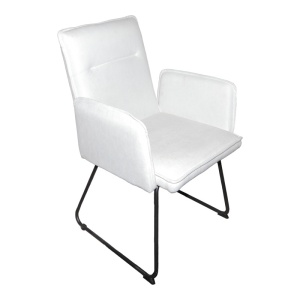 Стол Essential с подлакътници Бял 55.5x59x89 cm